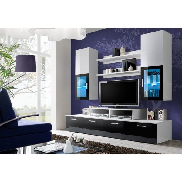 Living MINI 23 WZ MI Genarom AM Alb Lucios / Negru Lucios