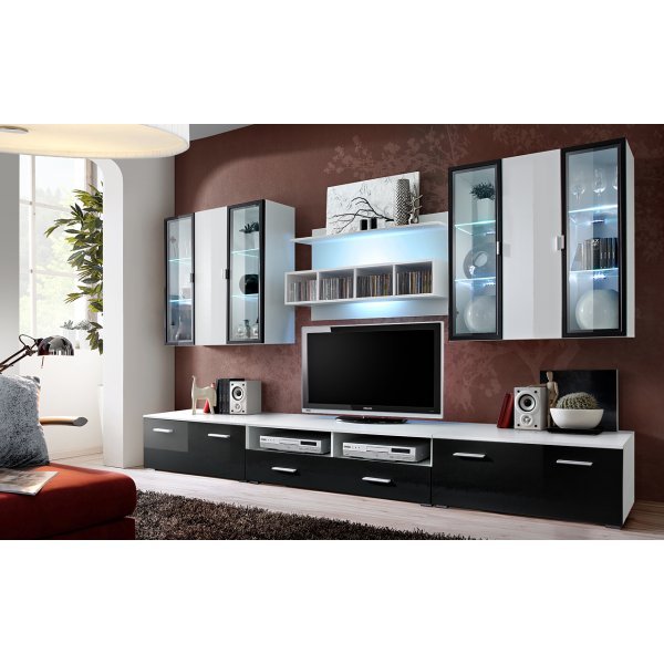 Living QUADRO 20 WZ QU Genarom AM Alb Lucios / Negru Lucios