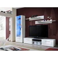 Vitrina NEO I 23 WWH N1 Genarom AM Alb / Alb Lucios