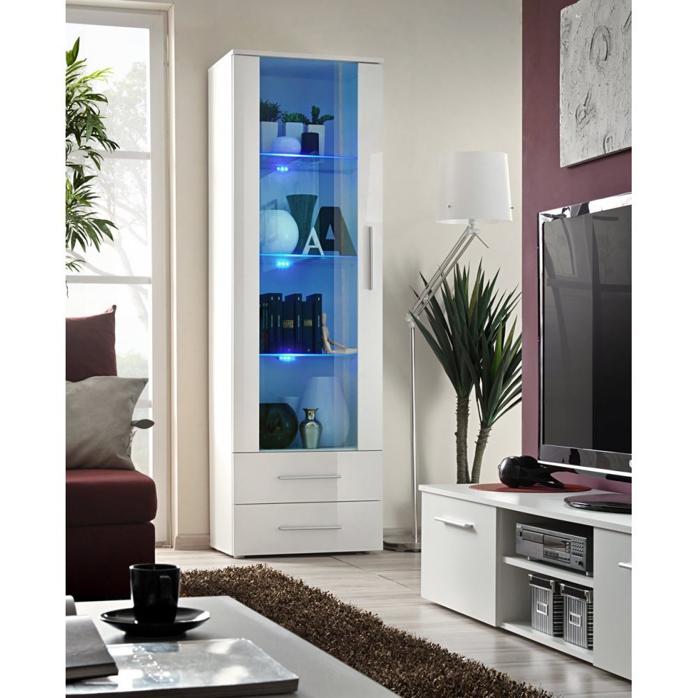 Vitrina NEO I 23 WWH N1 Genarom AM Alb / Alb Lucios