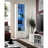 Vitrina NEO I 23 WWH N1 Genarom AM Alb / Alb Lucios