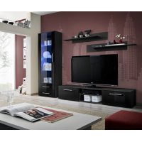 Vitrina NEO I 27 ZZ N1 Genarom AM Negru / Negru Lucios