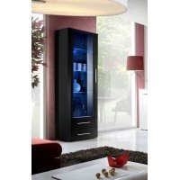 Vitrina NEO I 27 ZZ N1 Genarom AM Negru / Negru Lucios