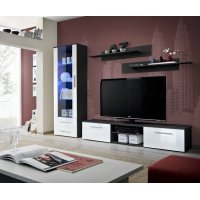 Vitrina NEO I 26 ZW N1 Genarom AM Negru / Alb Lucios