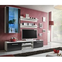 Vitrina Suspendata NEO II 23 WSH N2 Genarom AM Alb / Negru Lucios