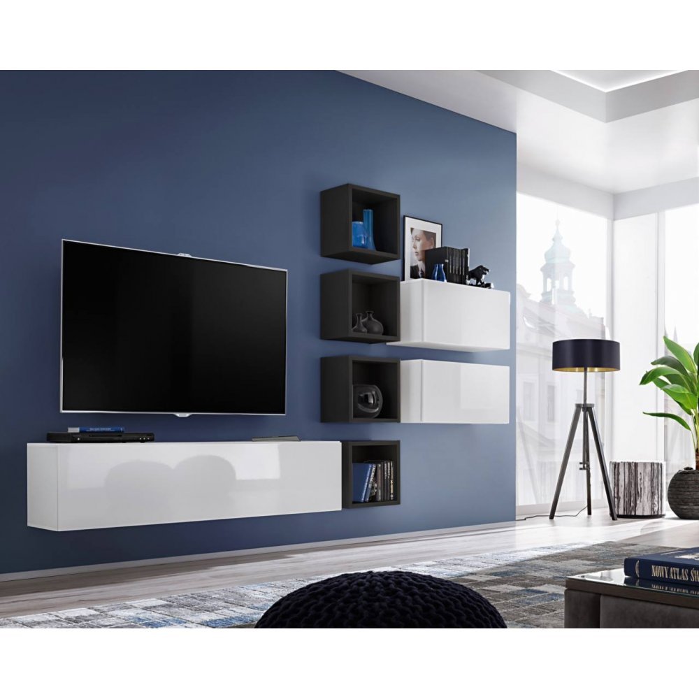 Living BLOX VII 28 WS BX7 Genarom AM Alb/Negru/Alb Lucios