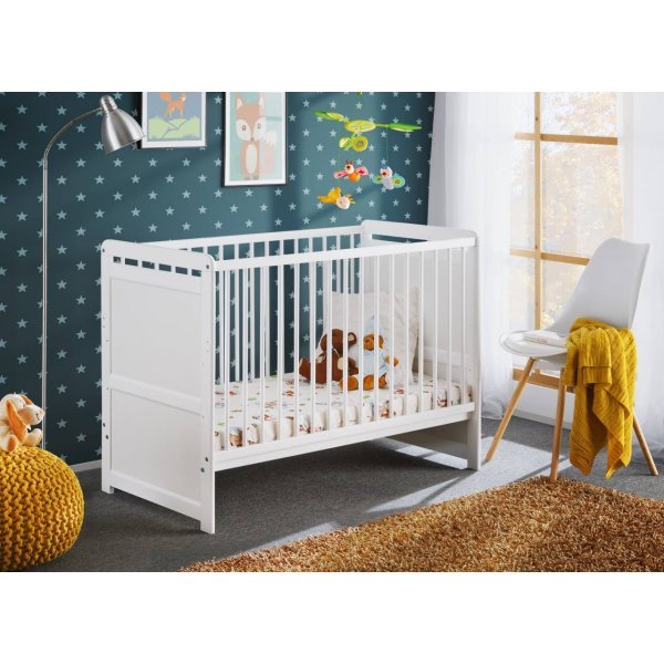 Pat bebelus, cu Saltea, TYMEK 26 WW BT+M Genarom AM Alb Mat
