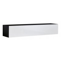 Comoda TV FLY Genarom AM 23 ZW FY 30 Negru / Alb Lucios