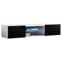 Comoda TV FLY Genarom AM 25 WS FY TYP 33 Alb / Negru Lucios