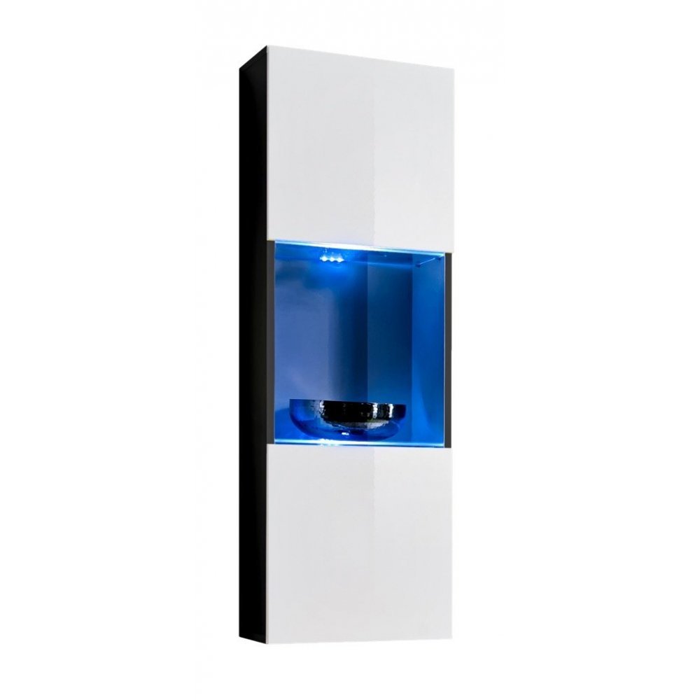 Vitrina Suspendata FLY Genarom AM 23 ZW FY 22 Negru / Alb Lucios