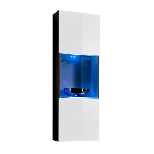 Vitrina Suspendata FLY Genarom AM 23 ZW FY 22 Negru / Alb Lucios