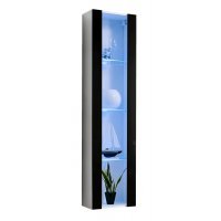 Vitrina Suspendata FLY Genarom AM 23 WS FY 41 Alb / Negru Lucios