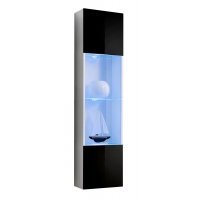 Vitrina Suspendata FLY Genarom AM 23 WS FY 42 Alb / Negru Lucios