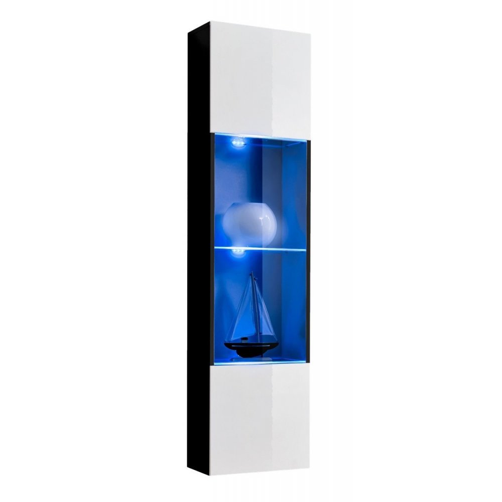 Vitrina Suspendata FLY Genarom AM 23 ZW FY 42 Negru / Alb Lucios