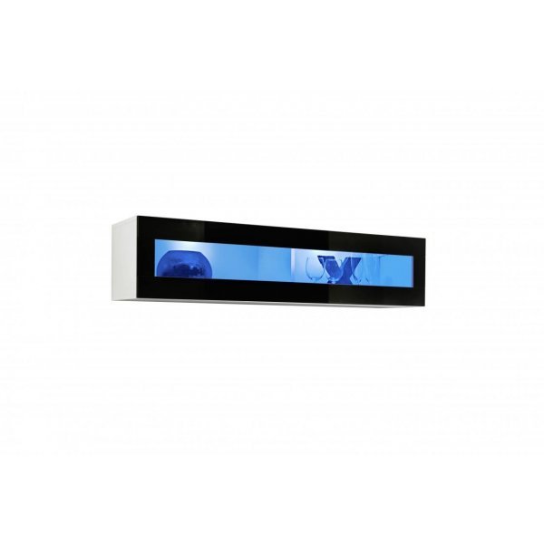 Vitrina suspendata FLY Genarom AM 23 WS FY 11 Alb / Negru Lucios