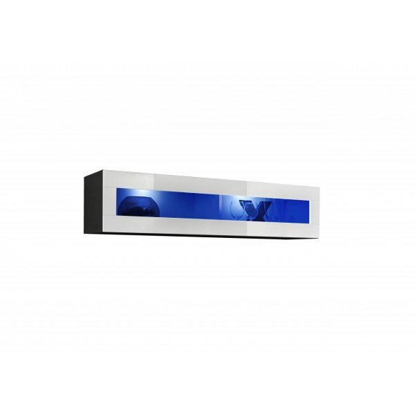 Vitrina suspendata FLY Genarom AM 23 ZW FY 11 Negru / Alb Lucios