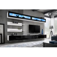 Vitrina suspendata FLY Genarom AM 23 WS FY 51 Alb / Negru Lucios