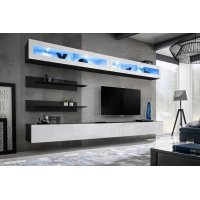 Vitrina suspendata FLY Genarom AM 23 ZW FY 51 Negru / Alb Lucios