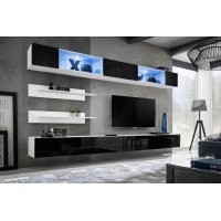 Vitrina suspendata FLY Genarom AM 23 WS FY 52 Alb / Negru Lucios
