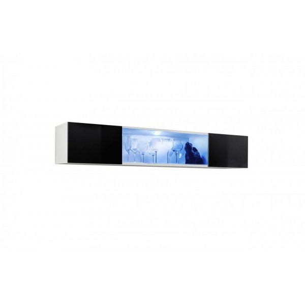 Vitrina suspendata FLY Genarom AM 23 WS FY 52 Alb / Negru Lucios