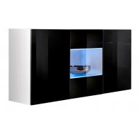 Comoda FLY Genarom AM 23 WS FY SB2 Alb / Negru Lucios
