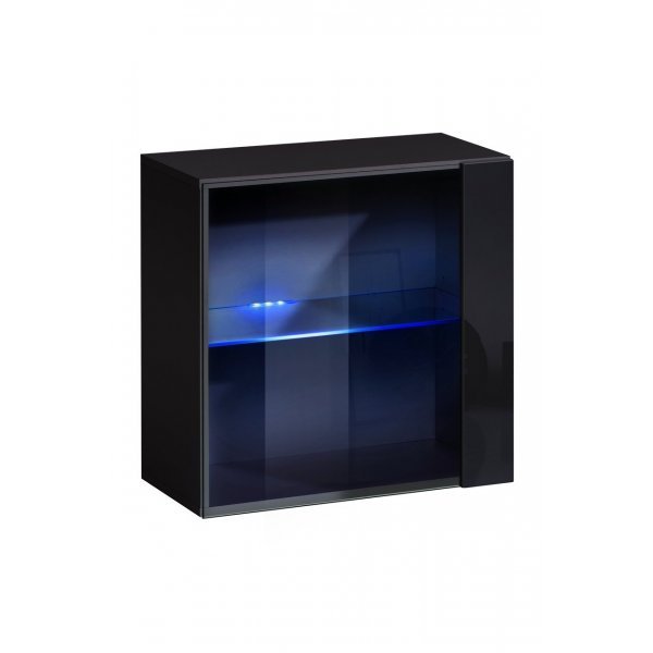 Vitrina Suspendata SWITCH 27 ZZ SW WW 3 Genarom AM Negru / Negru Lucios