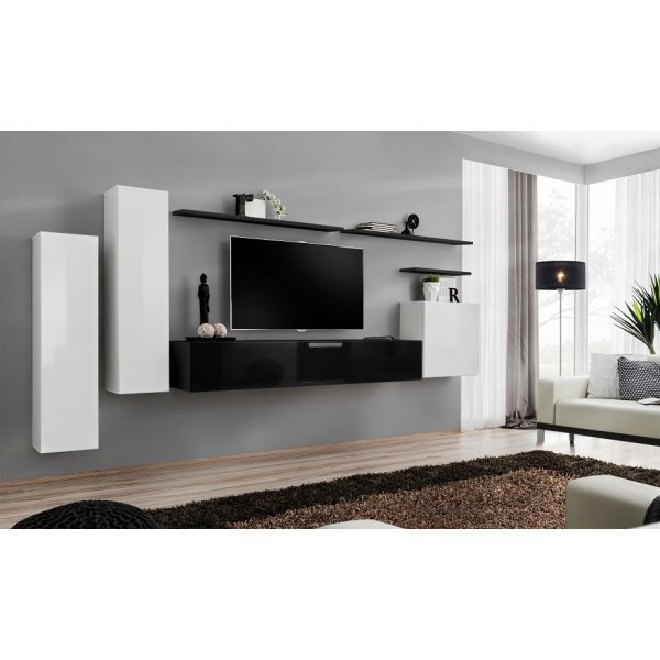 Living SWITCH 1 26 WS SW 1 Genarom AM Alb Lucios / Negru Lucios