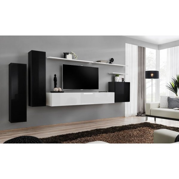 Living SWITCH 1 26 ZW SW 1 Genarom AM Negru Lucios / Alb Lucios