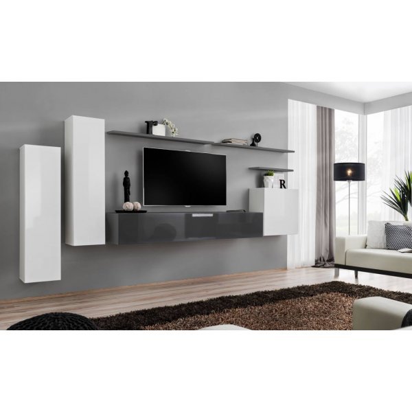 Living SWITCH 1 27 WG SW 1 Genarom AM Alb Lucios / Grafit Lucios