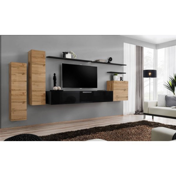 Living SWITCH 1 WTS SW 1 Genarom AM Stejar Wotan / Negru Lucios