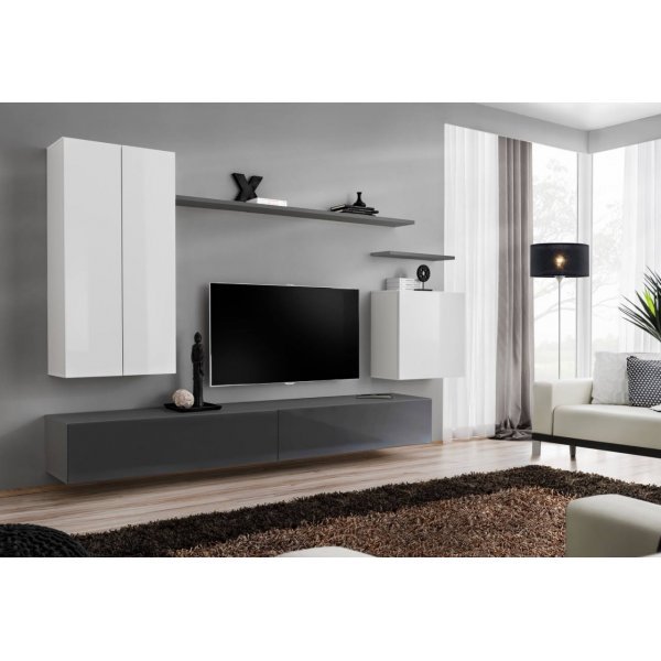 Living SWITCH 2 27 WG SW 2 Genarom AM Alb Lucios / Grafit Lucios