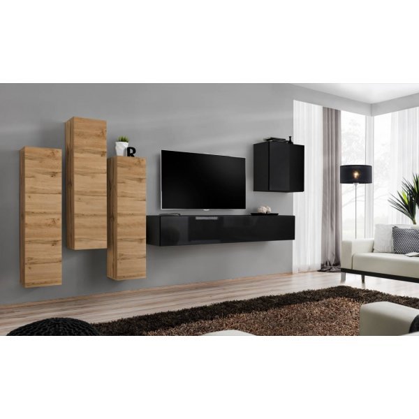 Living SWITCH 3 WTS SW 3 Genarom AM Stejar Wotan / Negru Lucios