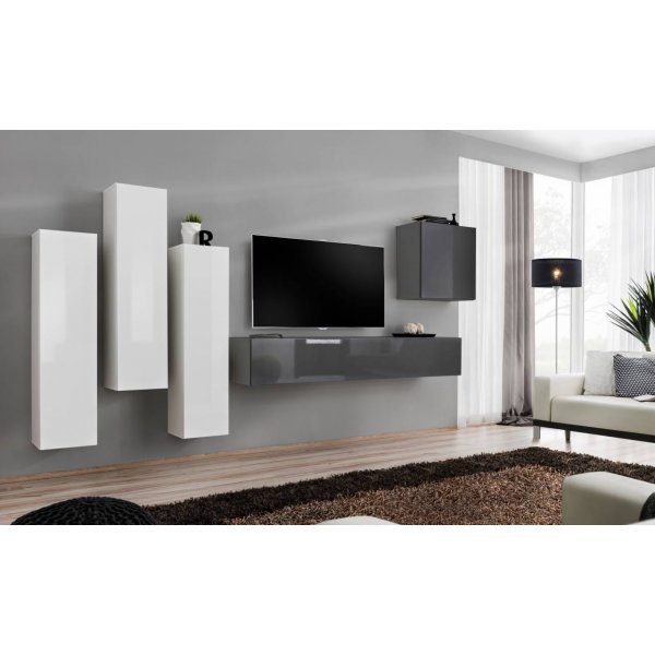 Living SWITCH 3 27 WG SW 3 Genarom AM Alb Lucios / Grafit Lucios
