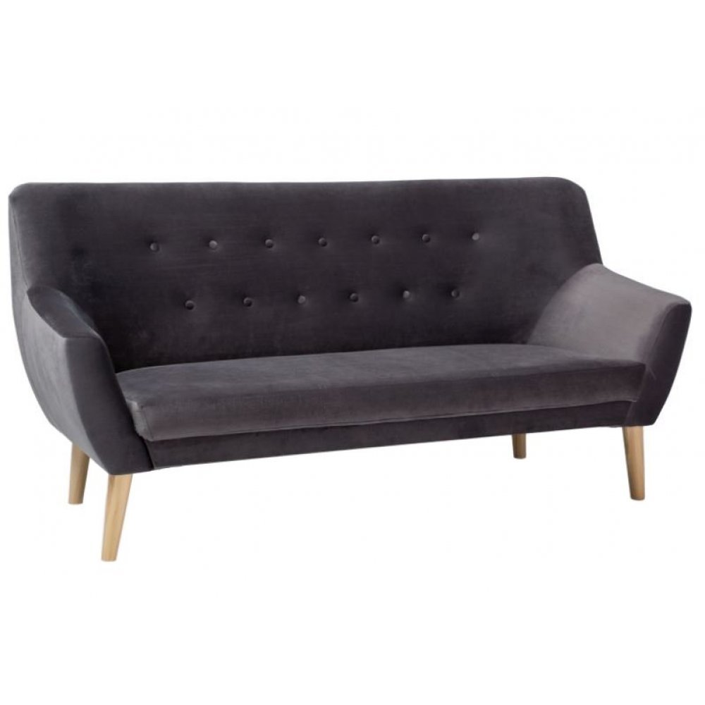 Canapea 3L NORDIC 3 VELVET Genarom SN Bluvel 14 / Gri