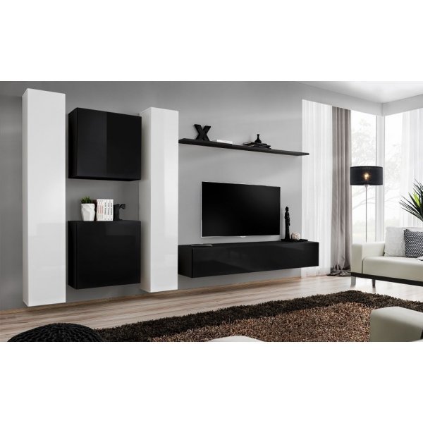 Living SWITCH 6 26 WS SW 6 Genarom AM Alb Lucios / Negru Lucios
