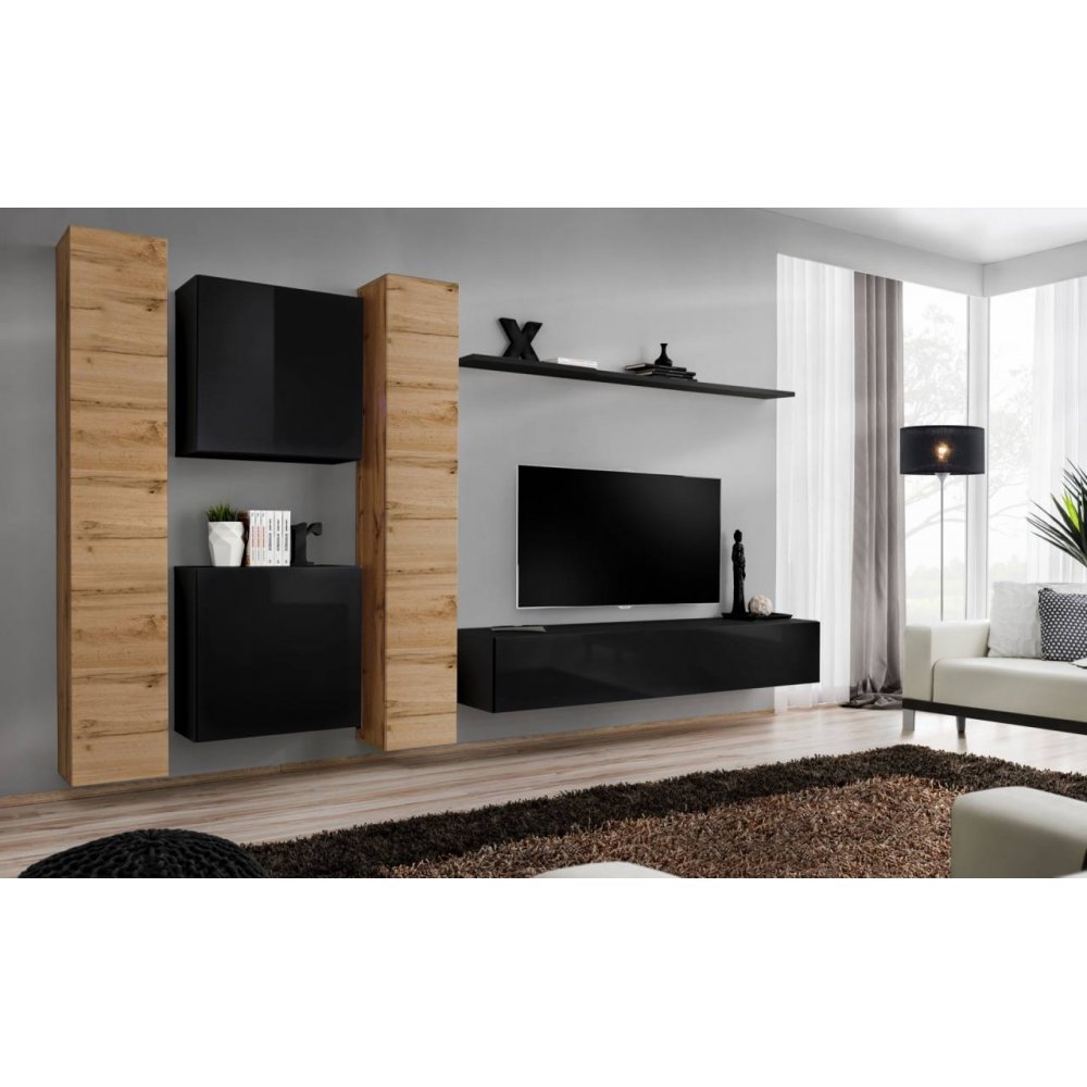 Living SWITCH 6 WTS SW 6 Genarom AM Stejar Wotan / Negru Lucios
