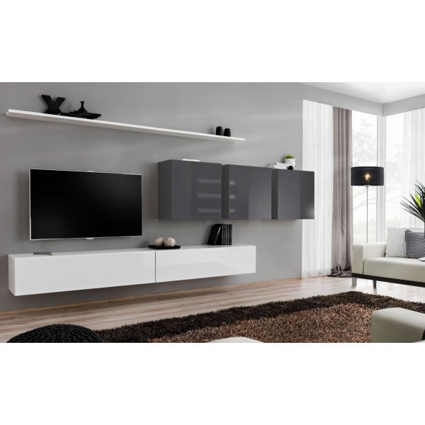 Living SWITCH 7 27 WG SW 7 Genarom AM Alb Lucios / Grafit Lucios