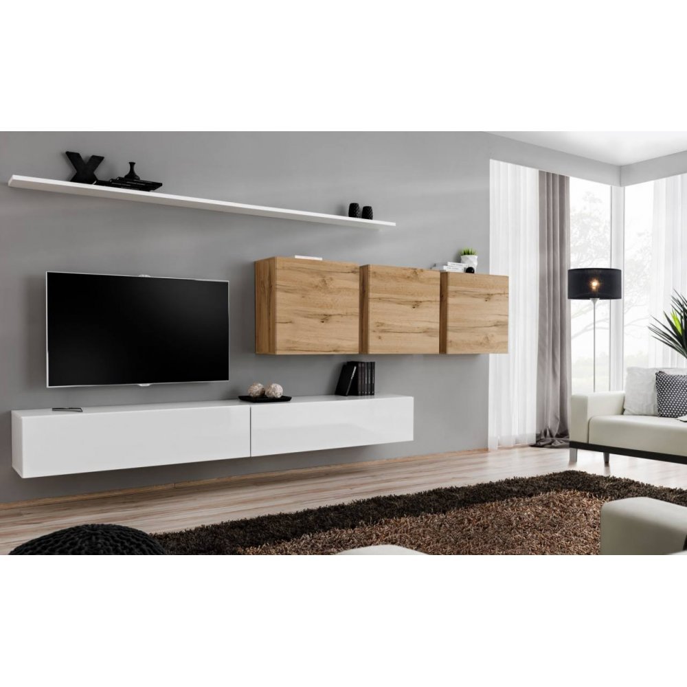Living SWITCH 7 WWT SW 7 Genarom AM Alb Lucios / Stejar Wotan