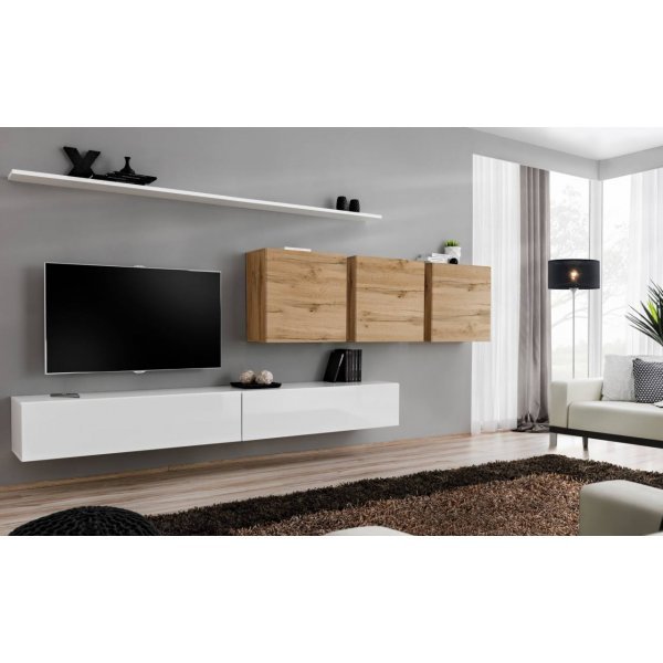 Living SWITCH 7 WWT SW 7 Genarom AM Alb Lucios / Stejar Wotan