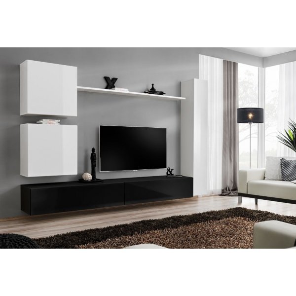 Living SWITCH 8 26 WS SW 8 Genarom AM Alb Lucios / Negru Lucios