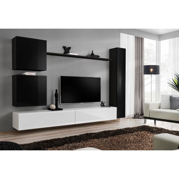 Living SWITCH 8 26 ZW SW 8 Genarom AM Negru Lucios / Alb Lucios