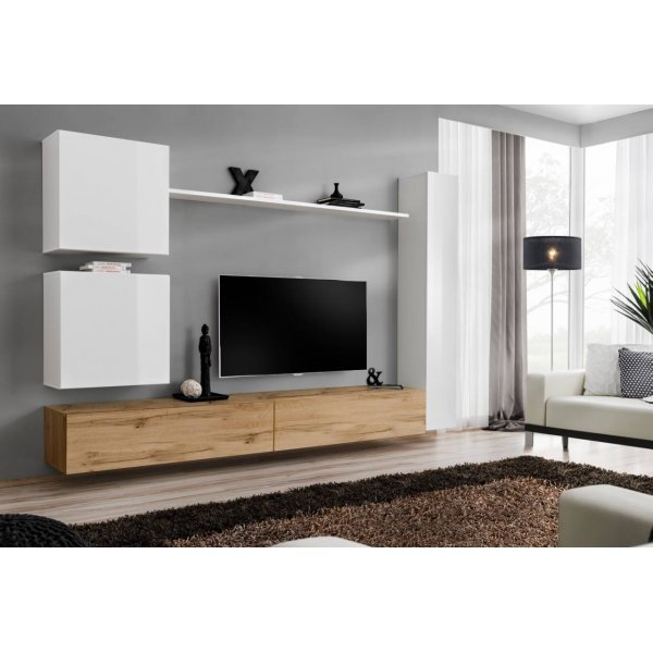 Living SWITCH 8 WWT SW 8 Genarom AM Alb Lucios / Stejar Wotan