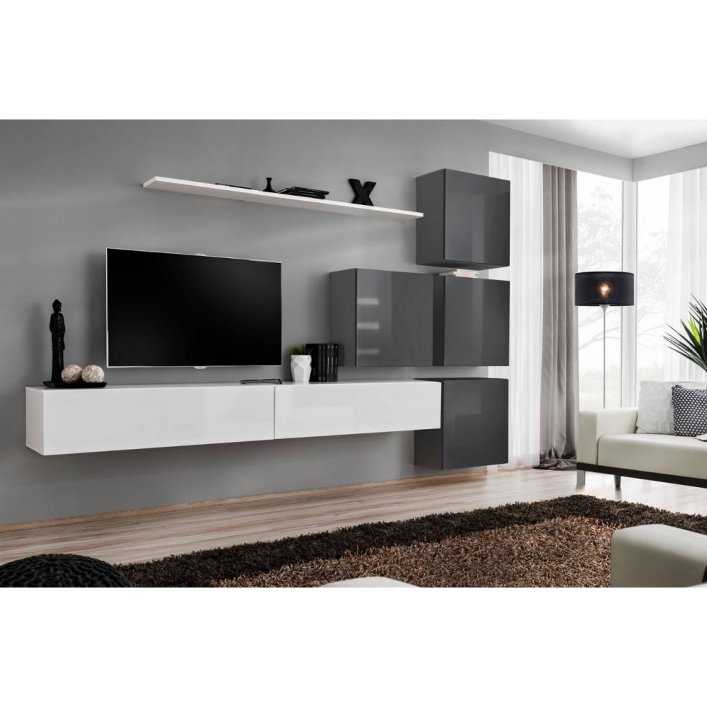 Living SWITCH 9 27 WG SW 9 Genarom AM Alb Lucios / Grafit Lucios
