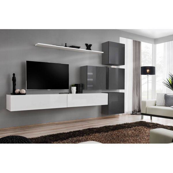 Living SWITCH 9 27 WG SW 9 Genarom AM Alb Lucios / Grafit Lucios