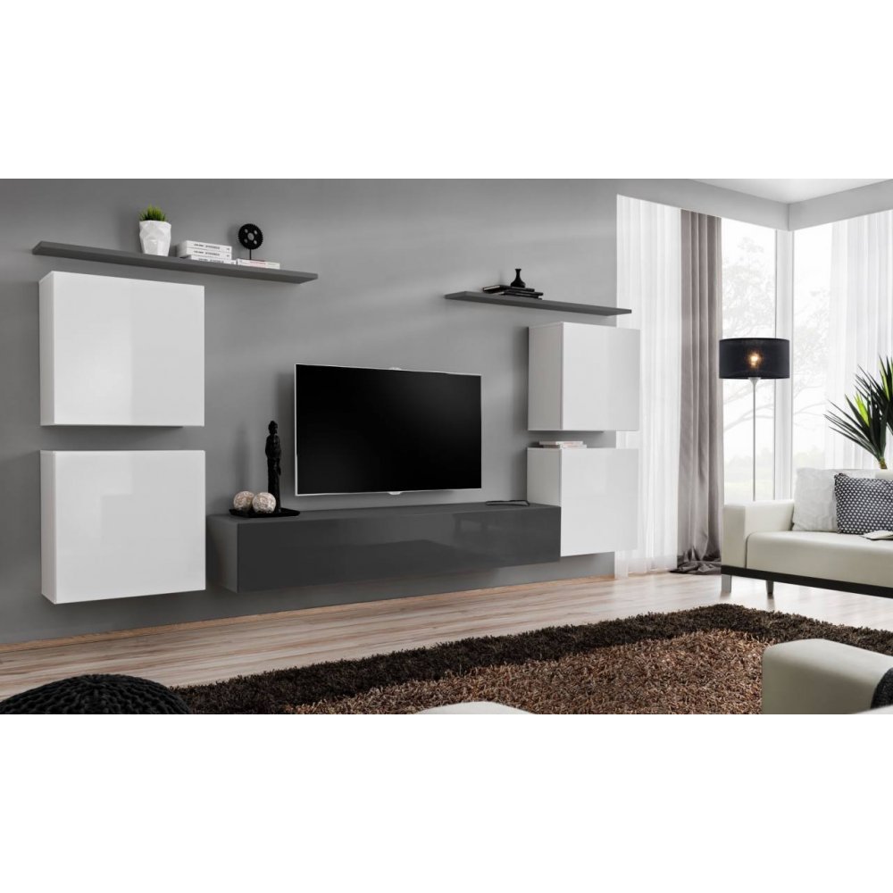 Living SWITCH 4 27 WG SW 4 Genarom AM Alb Lucios / Grafit Lucios