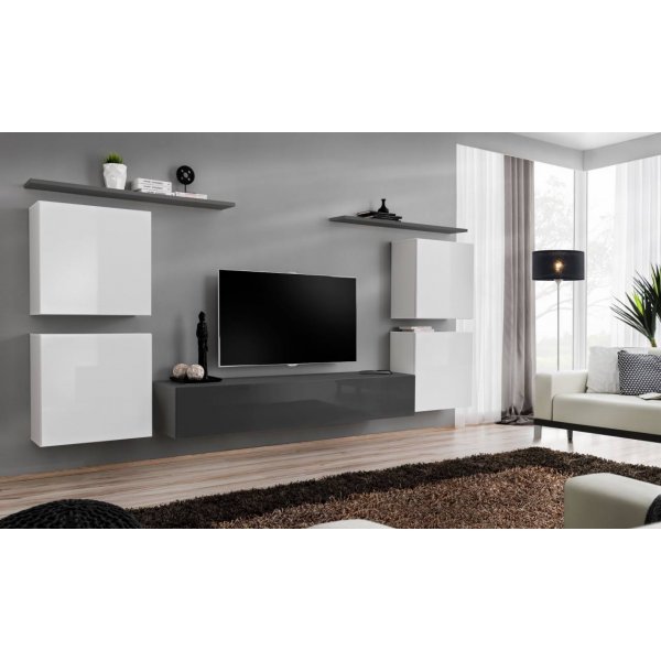 Living SWITCH 4 27 WG SW 4 Genarom AM Alb Lucios / Grafit Lucios