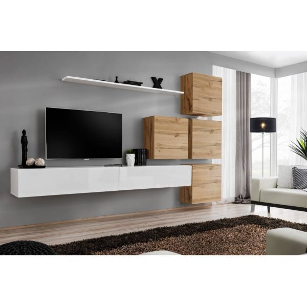 Living SWITCH 9 WWT SW 9 Genarom AM Alb Lucios / Stejar Wotan