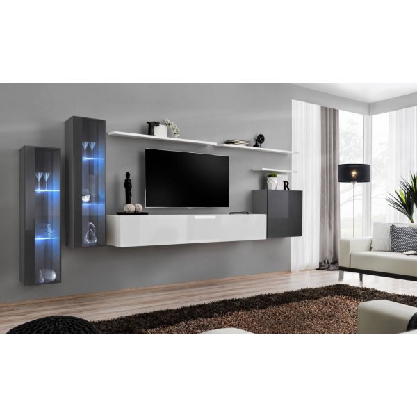 Living SWITCH 11 27 WG SW 11 Genarom AM Alb Lucios / Grafit Lucios