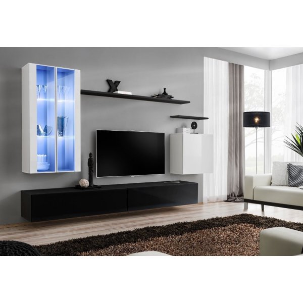 Living SWITCH 12 26 WS SW 12 Genarom AM Alb Lucios / Negru Lucios