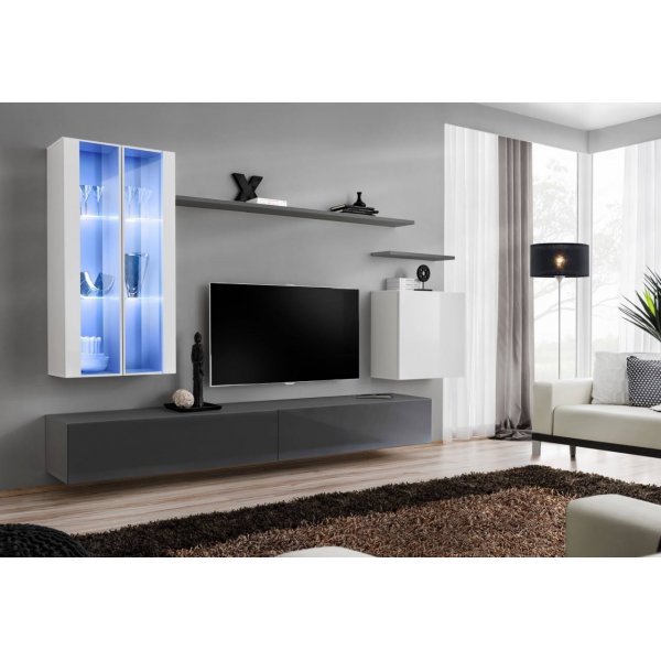 Living SWITCH 12 27 WG SW 12 Genarom AM Alb Lucios / Grafit Lucios